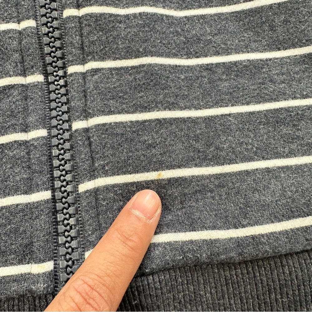 SOLD | Wanakome Women’s Hera Zip Up Sweatshirt Hooded Longsleeve in Navy Stripe - Picture 15 of 16